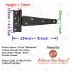 10 Inch Makheloth Antique Wrought Iron Heavy Duty Strap T-Hinge